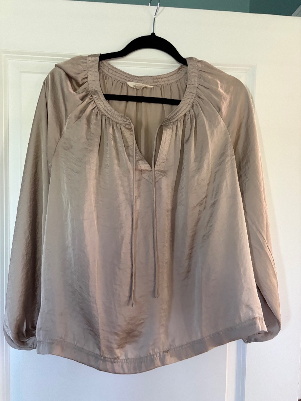 Beige silky blouse